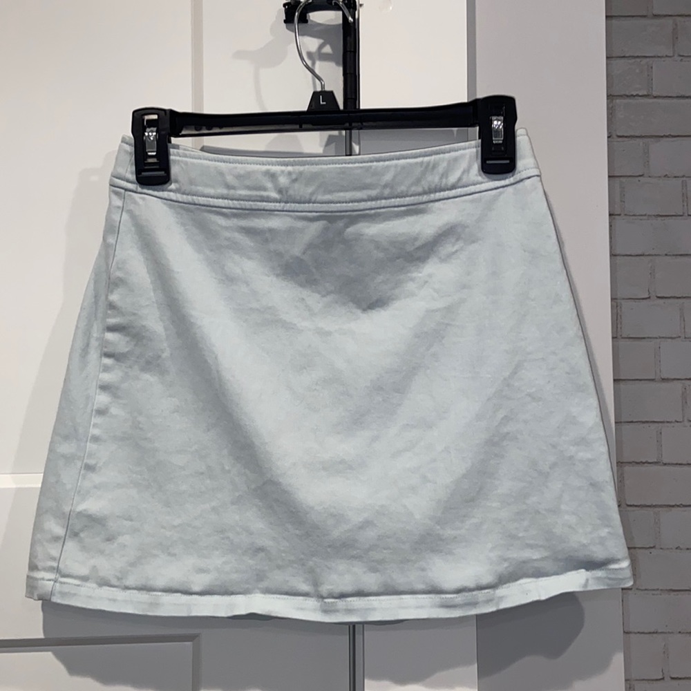 Light denim jean skirt